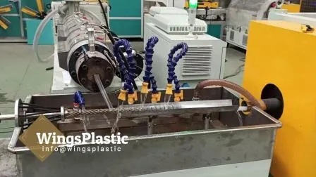 Tubo ondulado de plástico HDPE de PVC de proteção elétrica Tubo de mangueira extrusora Linha de produção Equipamento de fábrica