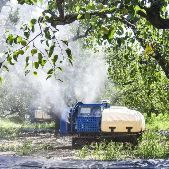 Pulverizador de vinha não tripulado de controle remoto para agricultura robô equipamento agrícola