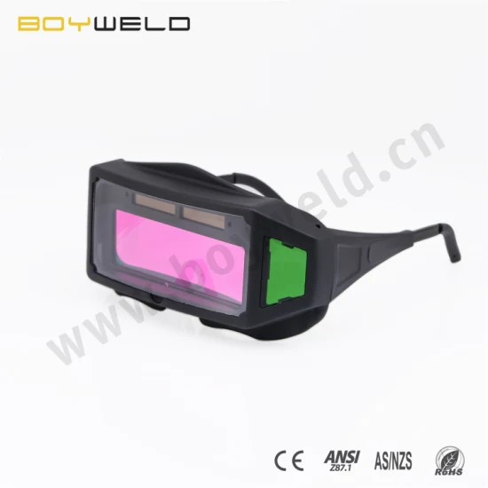 Confortável de usar Óculos de proteção de soldagem de escurecimento automático leve Máscara de olho de escurecimento automático