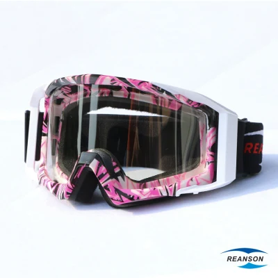 Óculos de proteção de motocicleta Reanson com revestimento de espelho destacável para PC